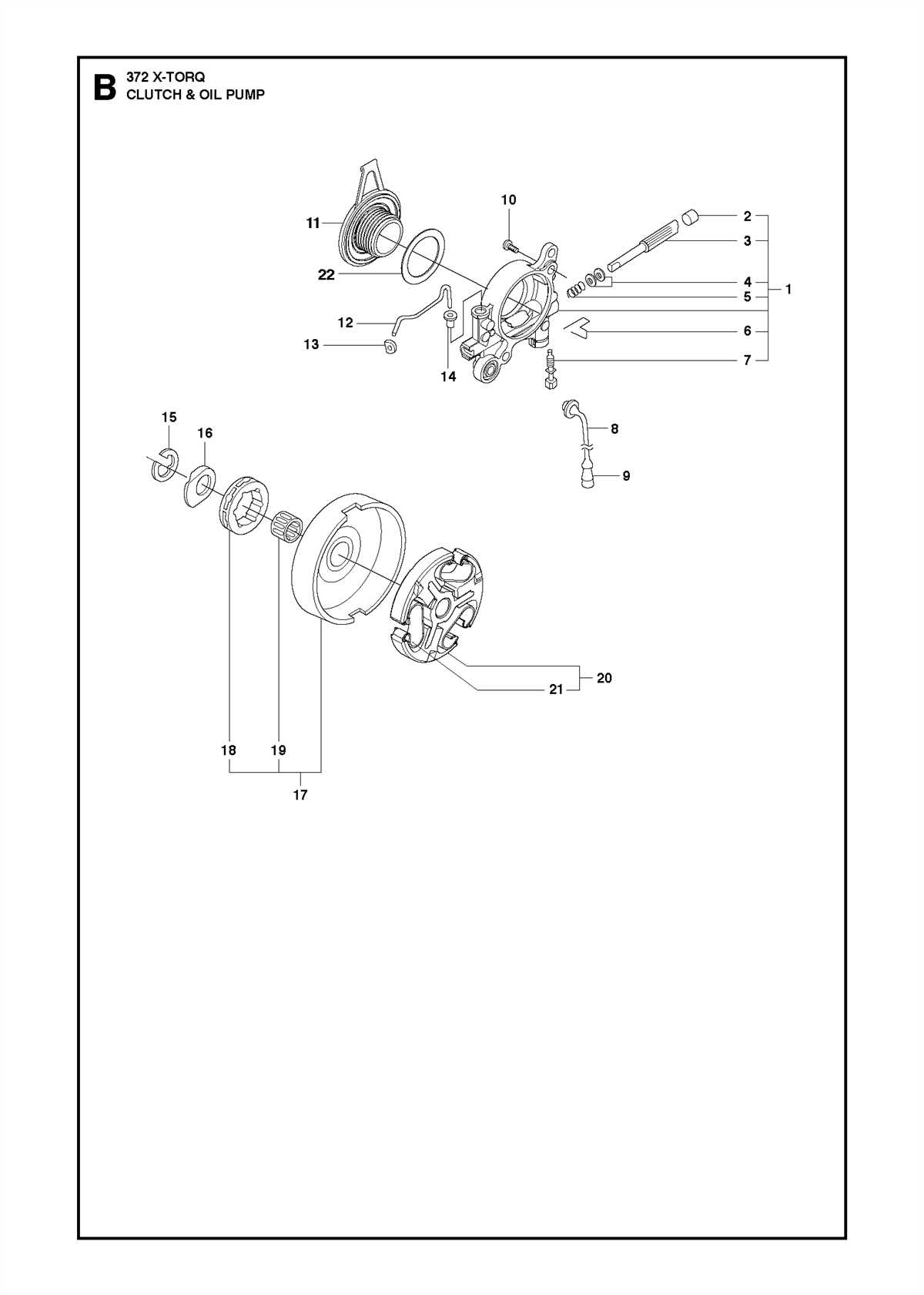 Husqvarna X Torq Illustrated Parts Breakdown