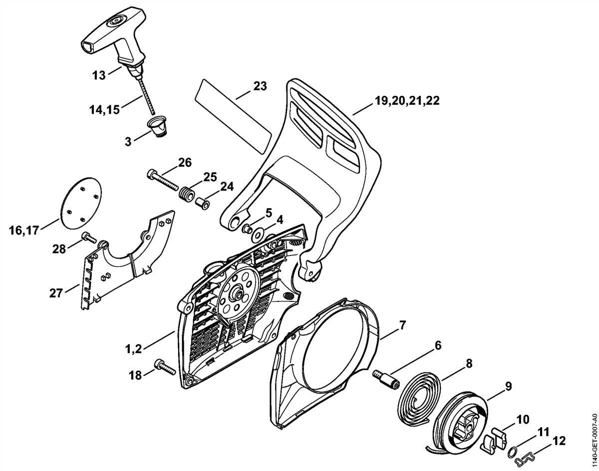 Exploring The Components Of Stihl MS 194 T An Illustrated Parts Diagram