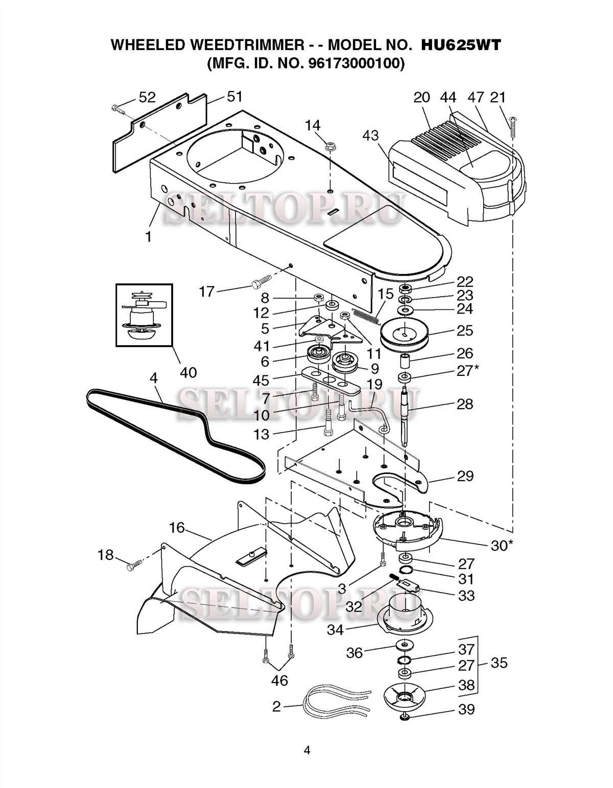 Visual Guide Breakdown Of Craftsman Wheeled Trimmer Parts