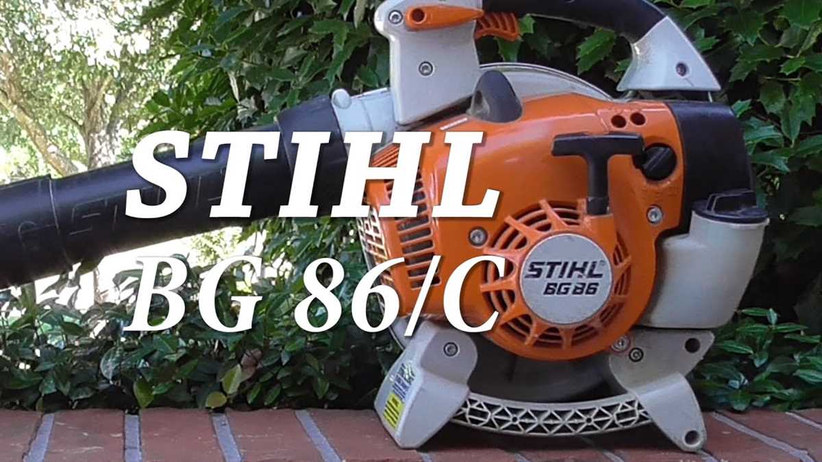 An Illustrated Guide To Stihl BG 86 Leaf Blower Parts